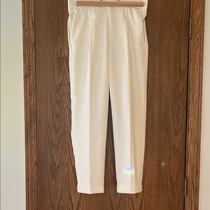 Anne Taylor Petite Elegant White Trousers